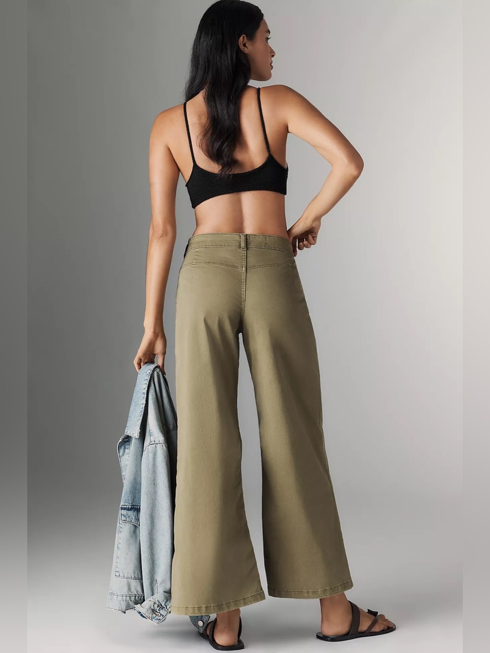 NWT Size 24 - Anthropologie Pilcro Cotton Crop Wide-Leg Pants (NWT US$